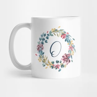 Floral Monogram O Colorful Full Blooms Mug